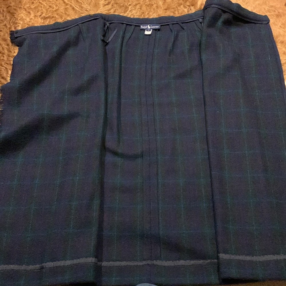 Ralph Lauren Navy and Green Plaid Maxi Skirt - Picture 9 of 16